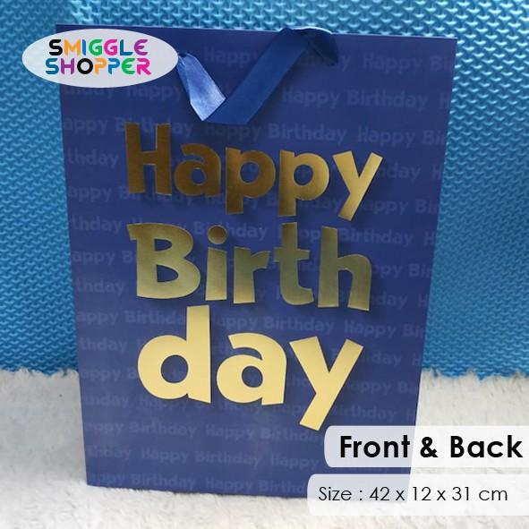

Goodiebag Paper Bag Happy Birthday [Blue]_Large