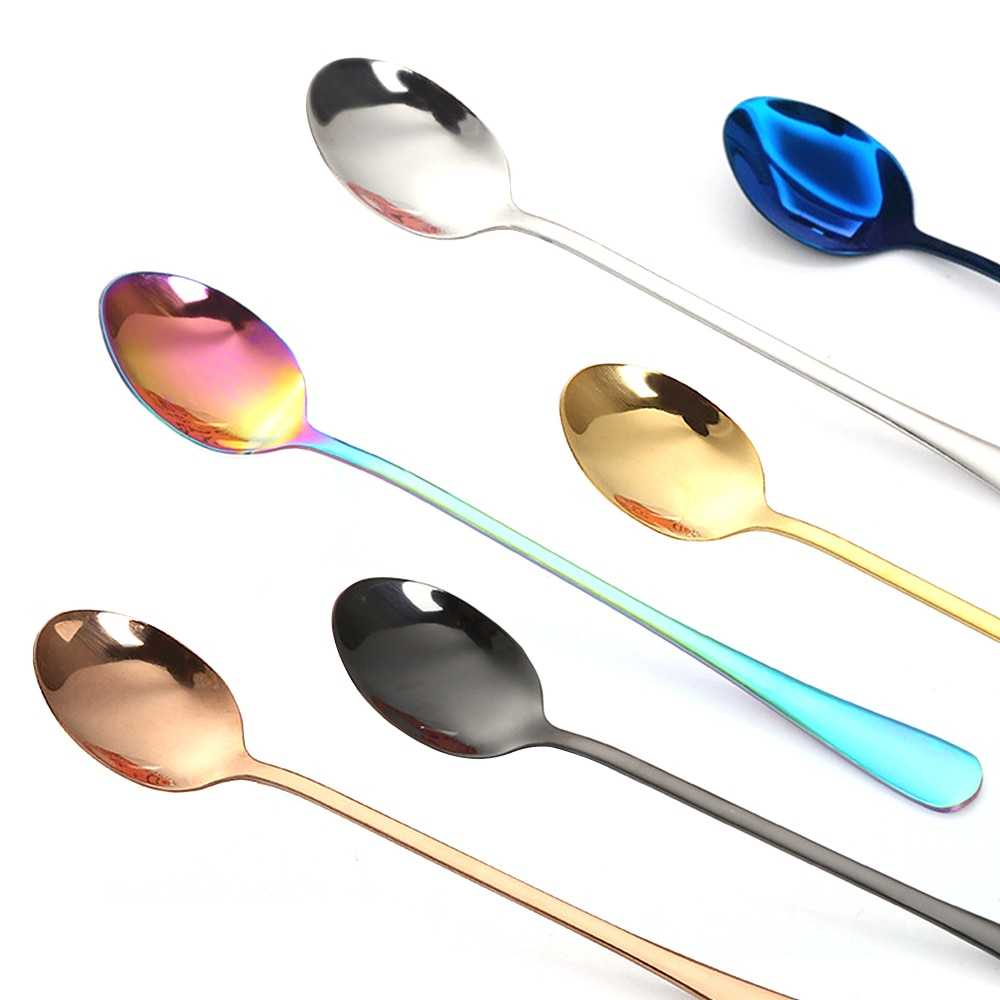 Szpoon Sendok Teh Gagang Panjang Tea Spoon Stainless Steel - F80