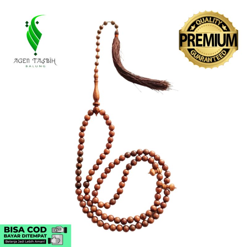 Tasbih Setigi Model Kuncir, Size 8mm isi 99Butir//COD