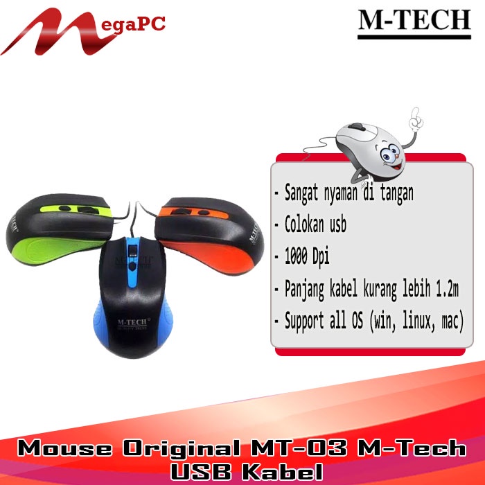 Mouse M-TECH MT03 Kabel USB Original