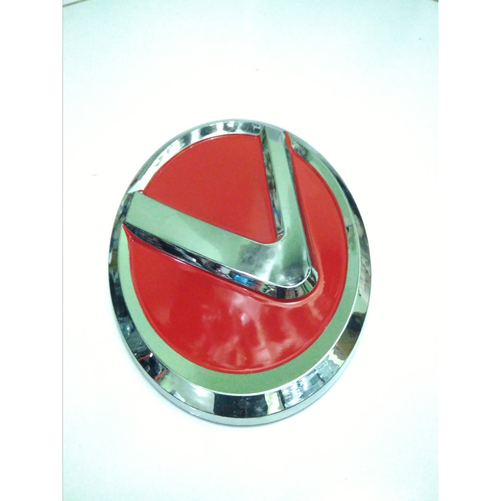 Emblem LEXUS MERAH Chrome Depan AGYA dan VIOS LIMO Gen 2 Lambang Lexus Merah Logo Timbul