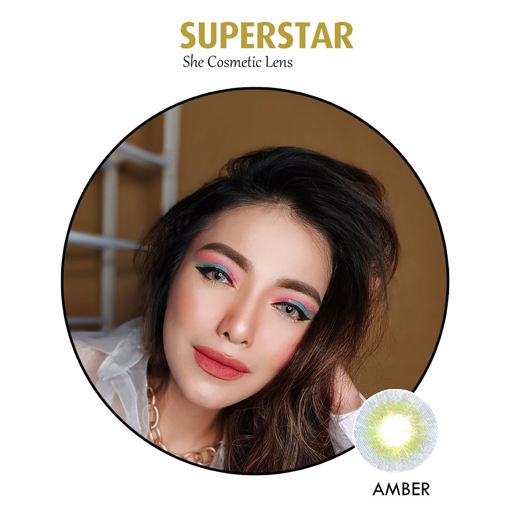 Superstar Amber softlens warna bulanan