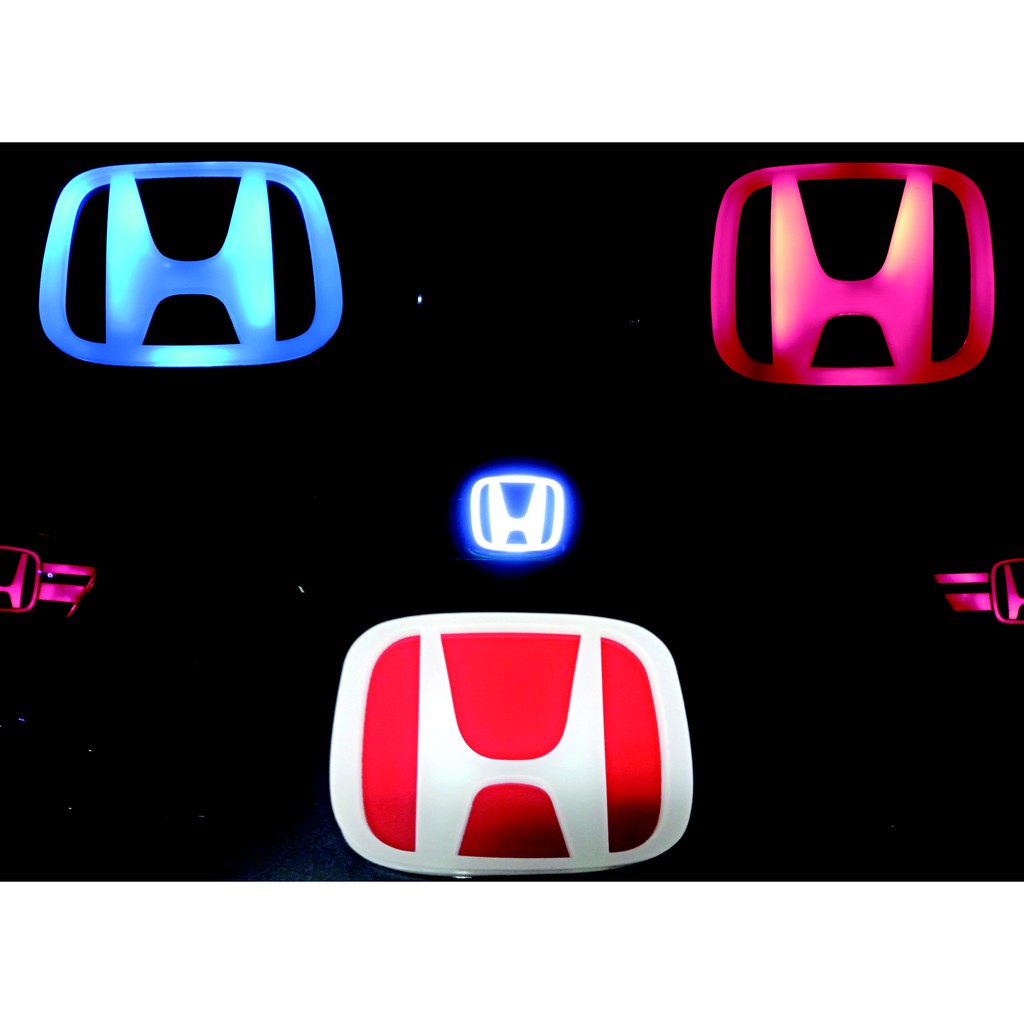 EMBLEM MOBIL AKRILIK LAMPU LED 3 DIMENSI HONDA RS