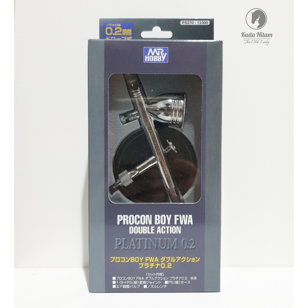 Mr. Hobby PS270 Procon Boy FWA Double Action Platinum 0.2mm Airbrush Air brush Gundam Model Kit