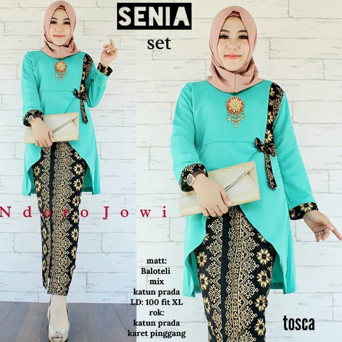 ZOla Batik Kebaya Batik Wanita RnB Senia Set