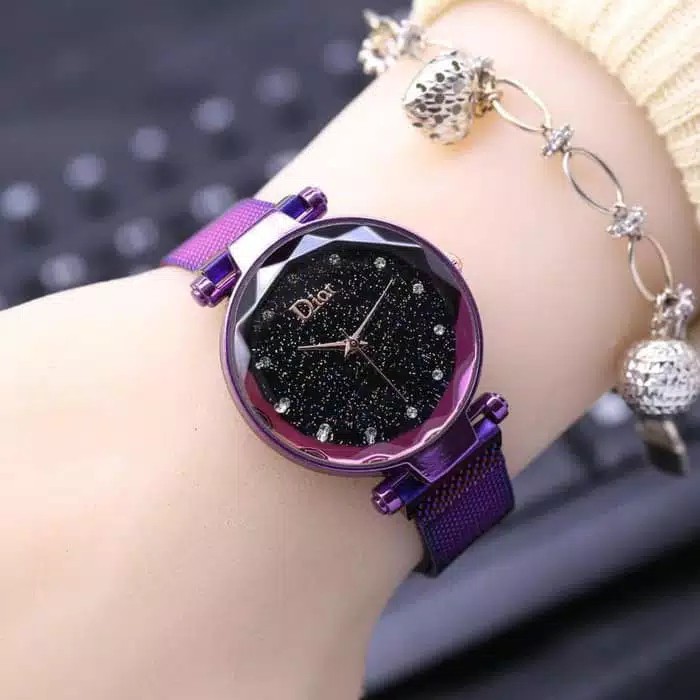 nyaman di tangan/ JAM TANGAN WANITA JAM MAGNET TANGGAL RANTAI DIOR JAM TANGAN ANALOG IMPORT JAM