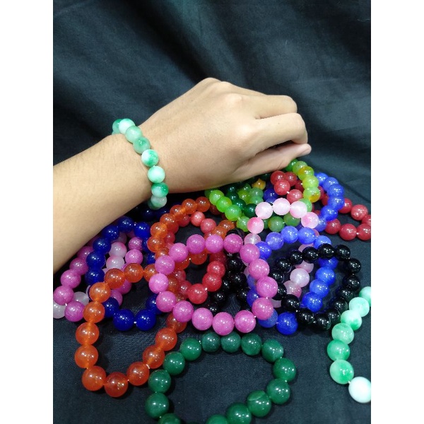 Gelang Model Polos Batu Alam asli Kalimantan