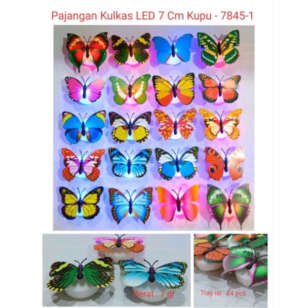 Pajangan kupu-kupu dekorasi butterfly lampu