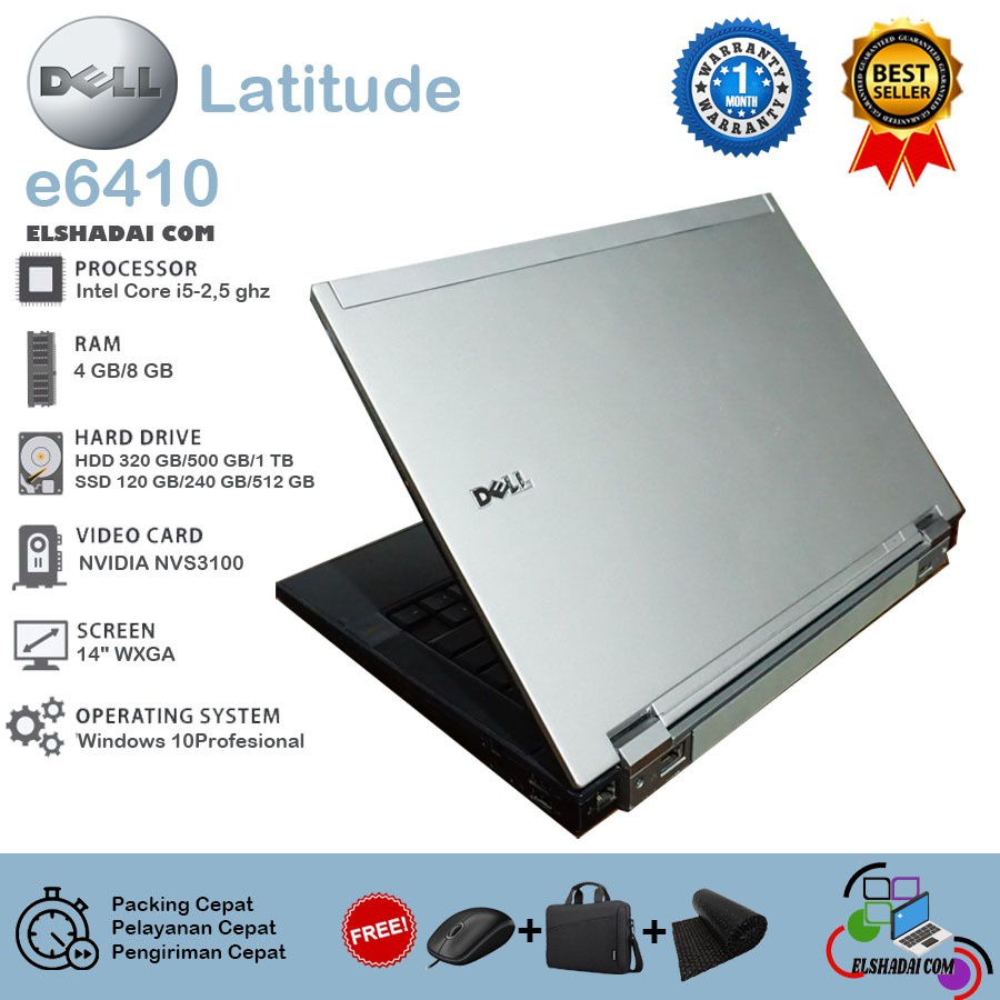 HARGA LAPTOP BEKAS || Laptop bandel ... DELL e6410 ... core i5 INTEL. webcame. muluss