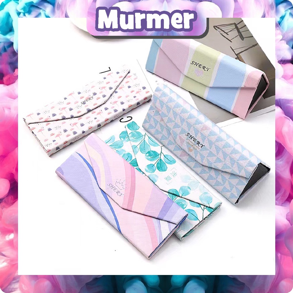 MurmerOfficial Kotak Kacamata Lipat Motif Lucu HardCase Kacamata Box G008