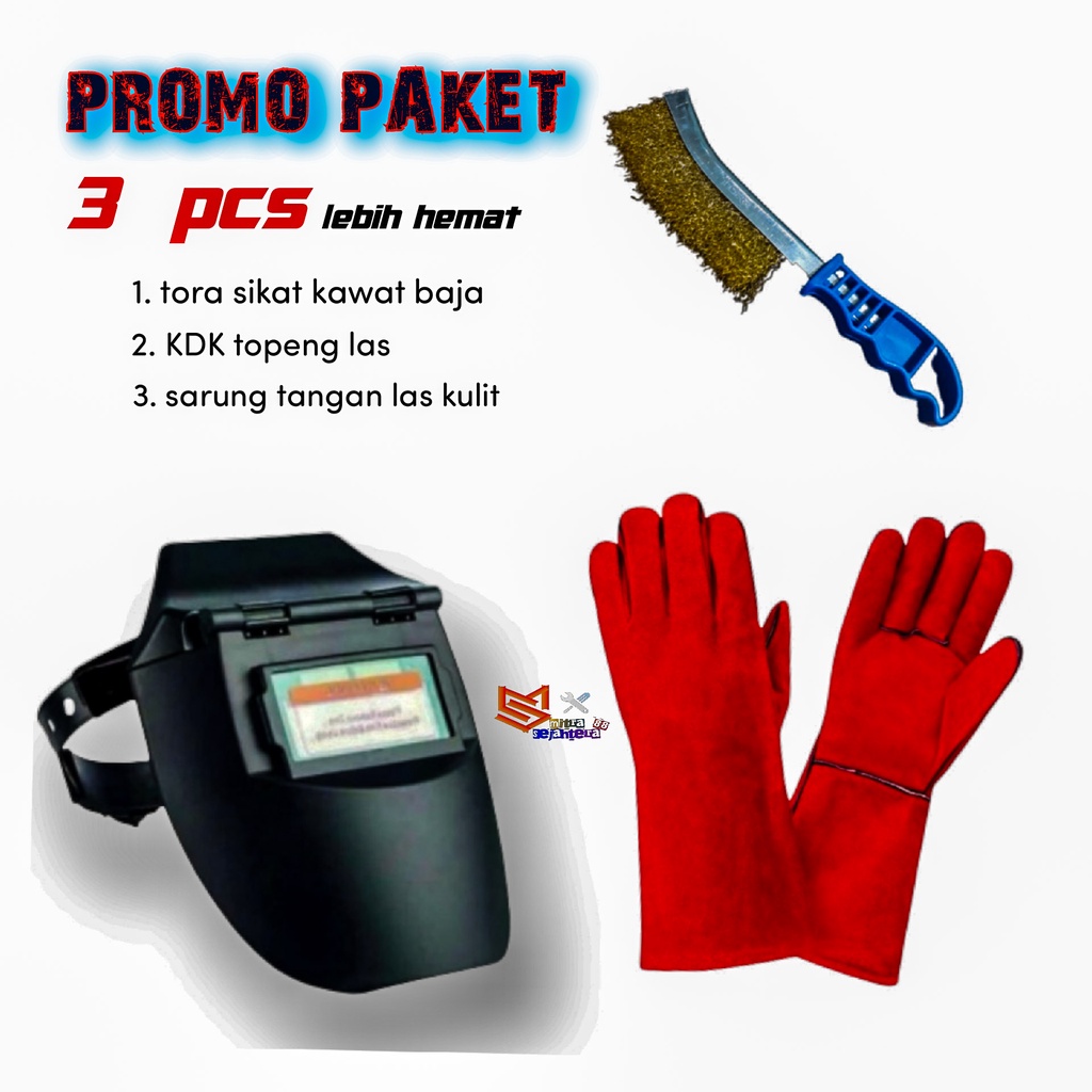 Jual New Promo Helm Las Otomatis Kdk Kedok Las Topeng Las Paket Pcs Sarung Tangan