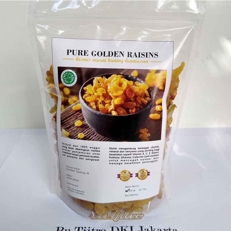 Kismis Gold 500gr Premium Quality Golden Raisin