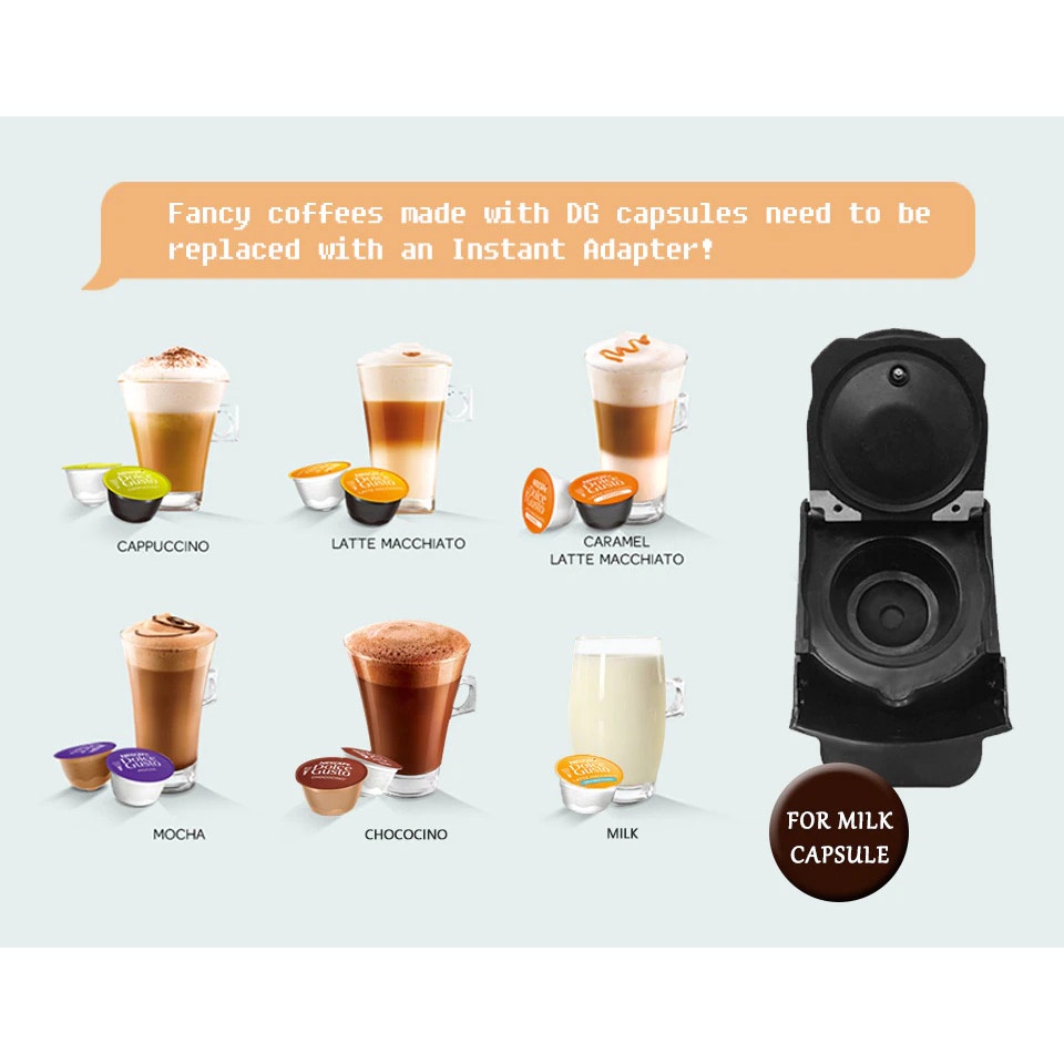 Mesin Kopi 19Bar 3in1 Capsule Espresso for Nespresso Dolce Gusto - ST-504 - Black