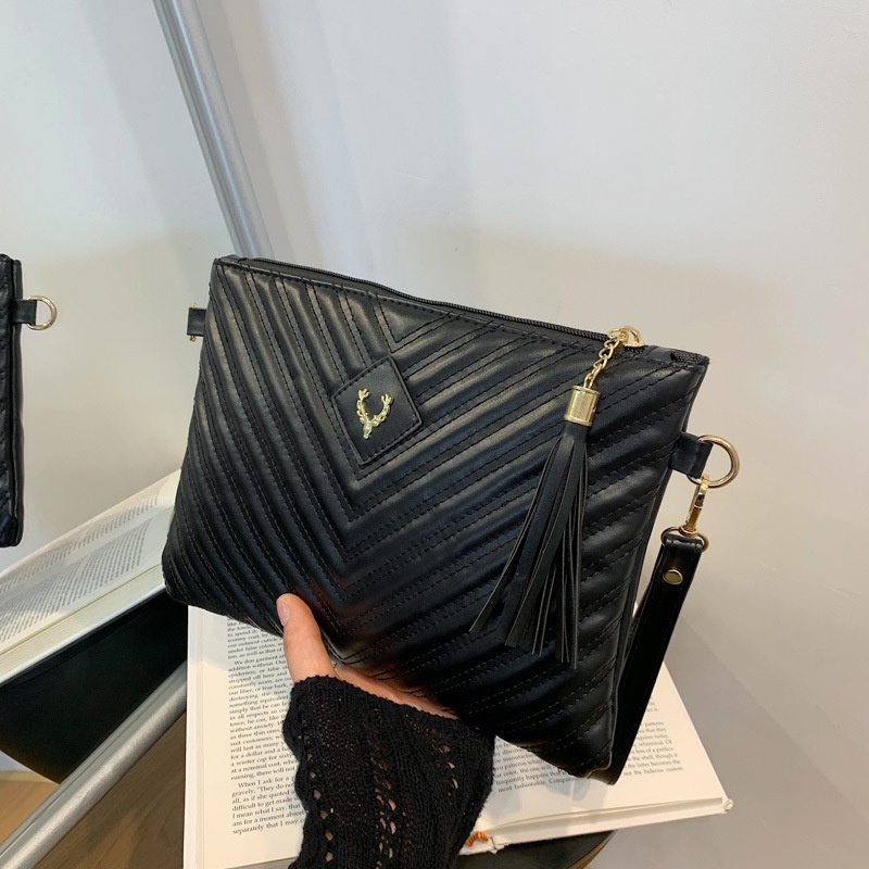 TAS TANGAN WANITA CLUTCH HANDBAG KULIT FASHION CHARLEA TA608B5 HITAM KOREA KEKINIAN PESTA IMPORT BRANDED PREMIUM BATAM MURAH SIMPLE REMAJA KEKINIAN