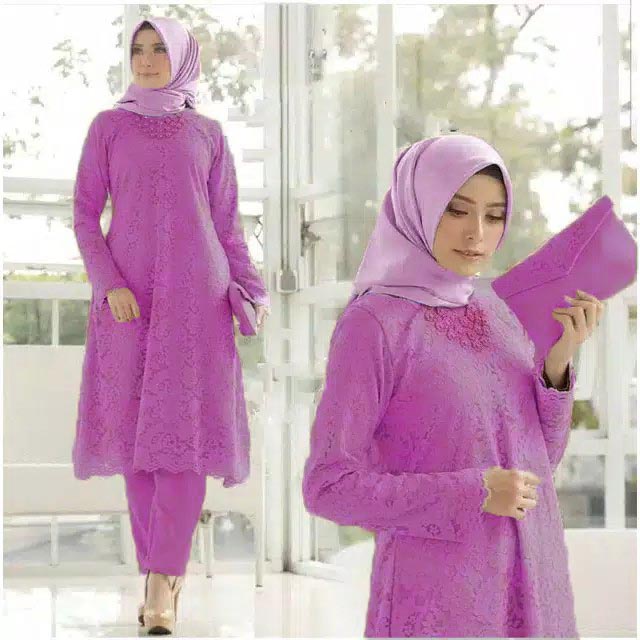 COD ✔ SET MERIANNE BRUKAT 3UKURAN L,XL,XXL / SETELAN MARIANNE JUMBO / SETELAN MUSLIM WANITA / PAKAIAN WANITA