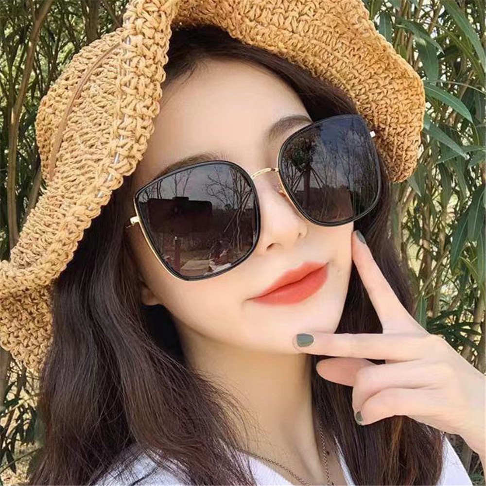 Kacamata Bingkai Besar Gaya Korea Baru | Kacamata Hitam Wanita Ins Harajuku Retro UV Protection