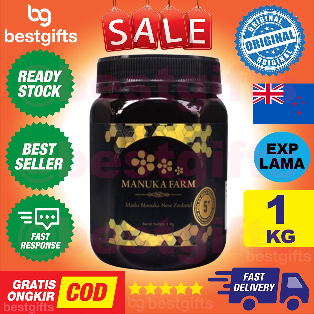 MANUKA FARM MADU MANUKA HONEY MGS5+ MGS5 MGS 5 IMUNITAS DAYA TAHAN TUBUH RADANG SARIAWAN 1000 GRAM