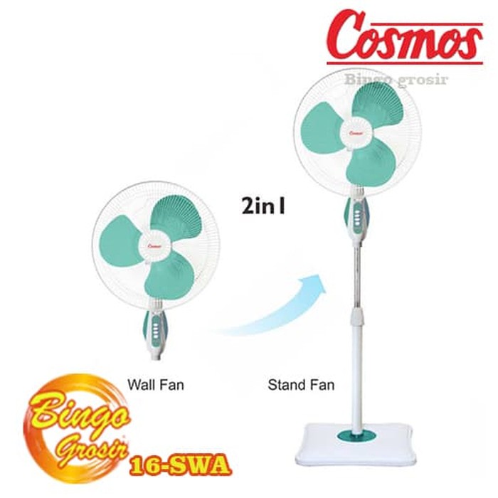 KIPAS ANGIN BERDIRI STAND FAN COSMOS 16-SWA - Hijau Tosca