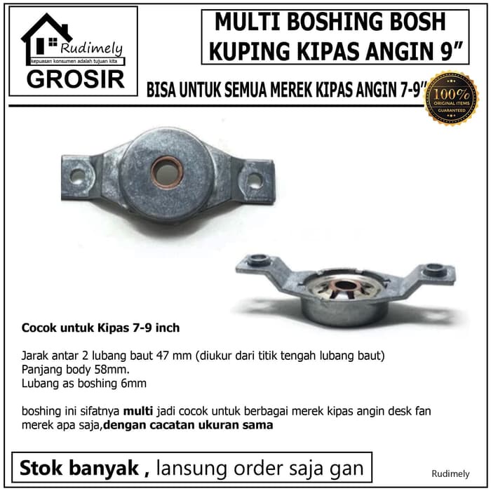 GROSIR BOSHING BOSH MULTI MEREK KUPING KIPAS ANGIN 7-9 INCH