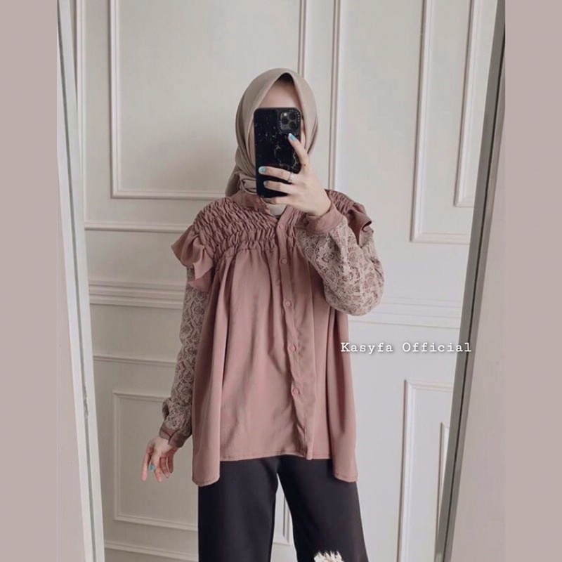 SWIBI BLOUSE LENGAN BRUKAT