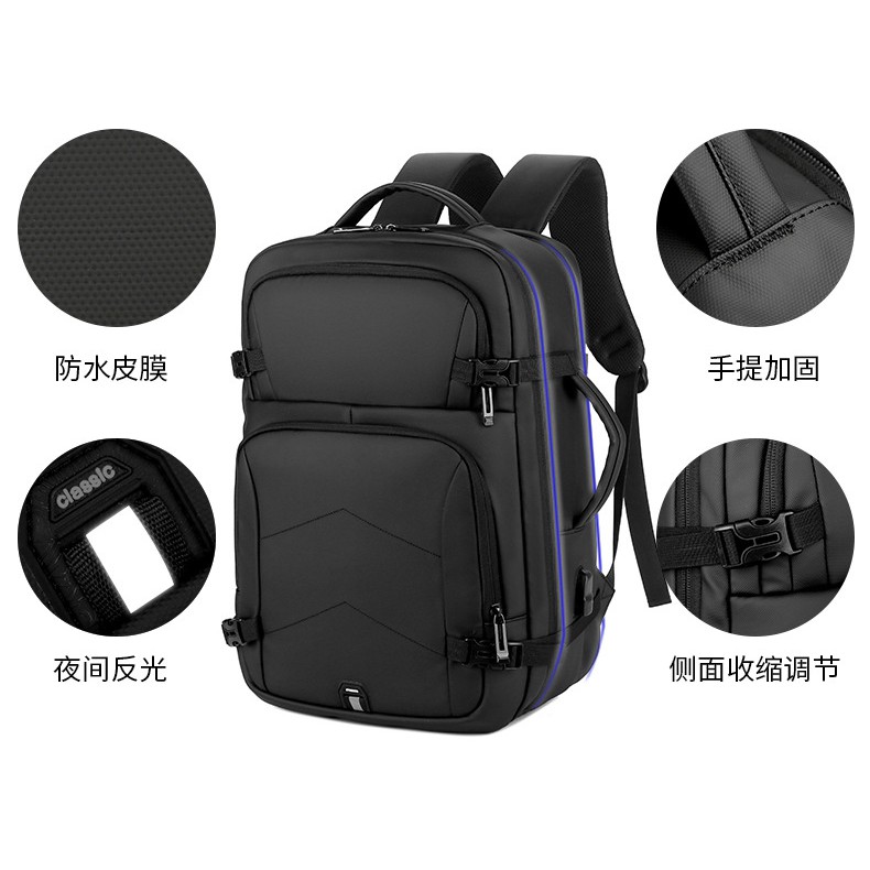 Tas Backpack Tas Laptop Ransel Laptop 15.6 USB Vertical Horizontal 3D Waterproof Tas Pria