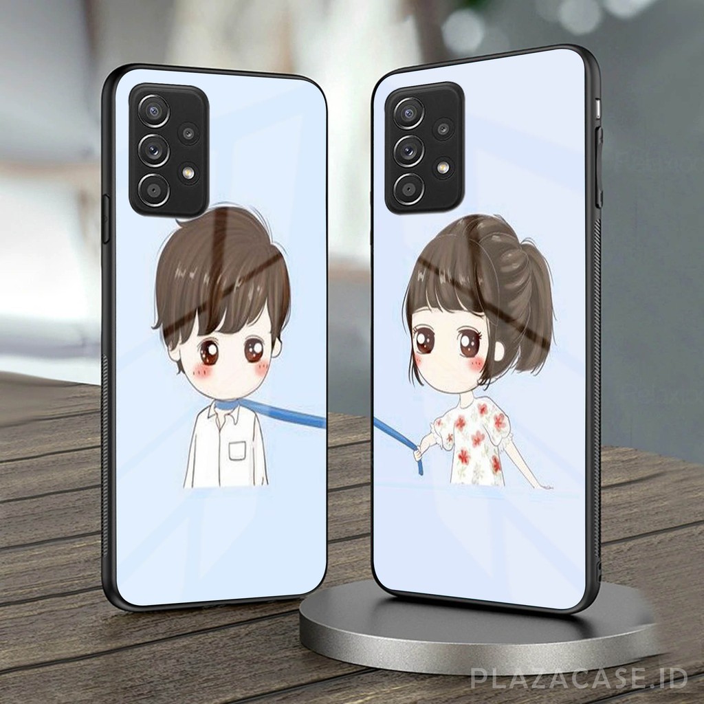 Couple Softcase Glass [K76] for ALL TYPE A15 RENO 4F V20 V20 SE A53 C17 RENO 4 REALME 7i Y30 Y50 A73