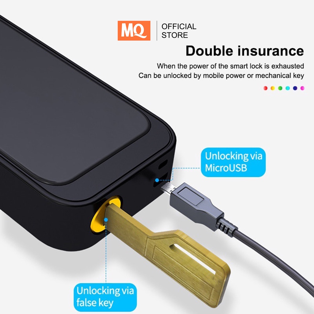 MQ Smart Door Lock Digital Handle Kunci Pintu handle Sidik Jari Fingerprint Password  Smart Home smart door lock tuya
