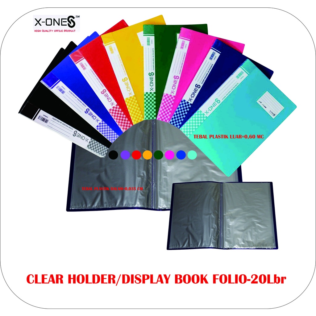 

CLEAR HOLDER FOLIO ISI 20 LEMBAR / DOCUMENT KEEPER F4 20 LEMBAR / DISPLAY BOOK 20 LEMBAR