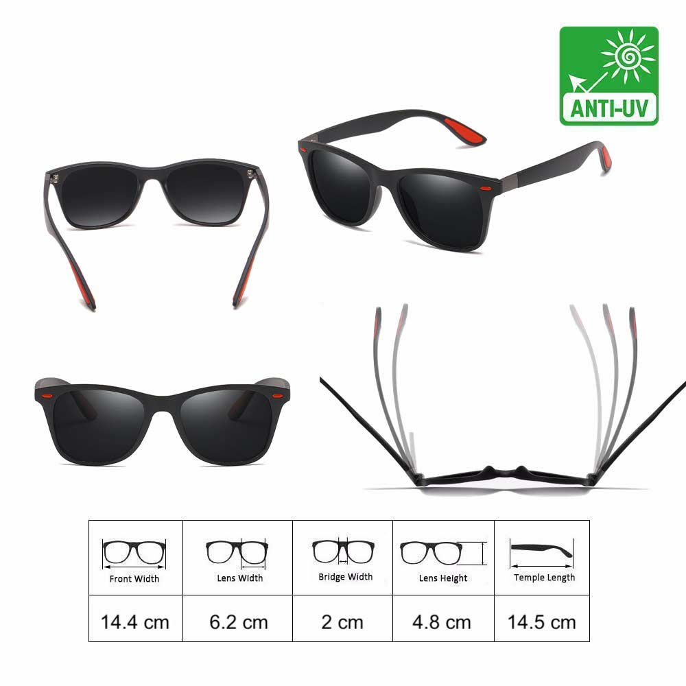 Kacamata Polarized UV400 - Anti Radiasi - Sunglasses Pria &amp; Wanita Korea - HM8108 ( Group ) FREE Kotak Kacamata