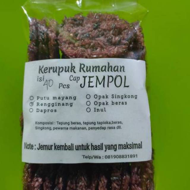 

RENGGINANG MENTAH ASLI CIANJUR isi 40 Pcs