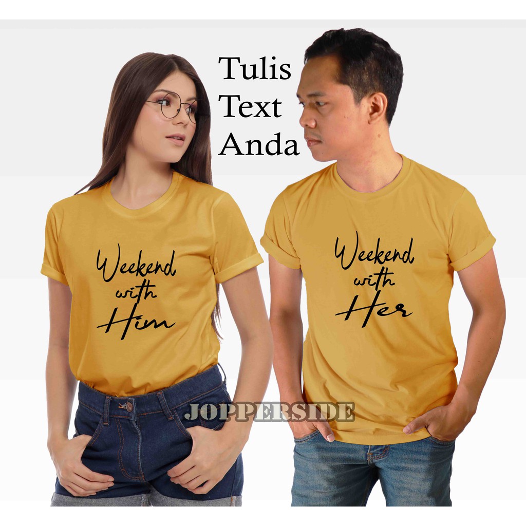 JOPPERSIDE BAJU KAOS COUPLE PASANGAN KELUARGA CUSTOM TULISAN ANAK DEWASA LAKI LAKI PEREMPUAN TC1