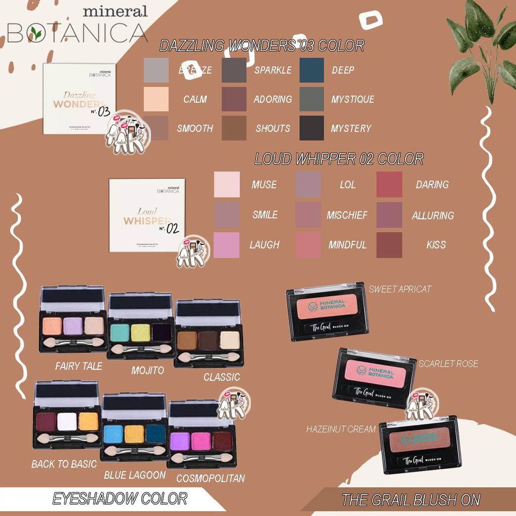 Mineral Botanica Eye Shadow Series