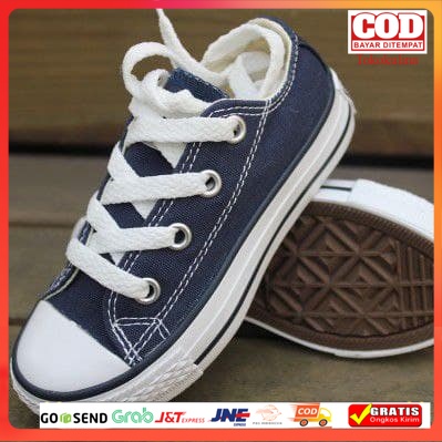 Sepatu Converse anak Navy/Dongker Tali / Sepatu AllStar Anak / Sepatu Sekolah Anak / Sepatu Sneakers Anak