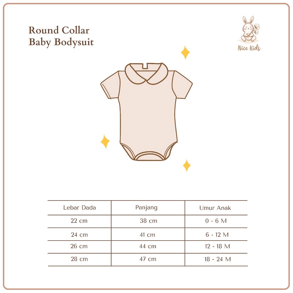 Nice Kids Round Collar Bodysuit