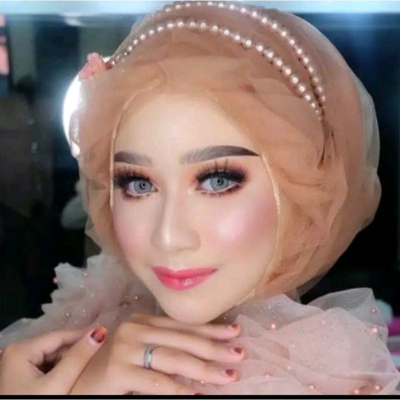 Tille halus / soft tille polos pengantin / soft tille hijab /turban pengantin / tille lembut flowy