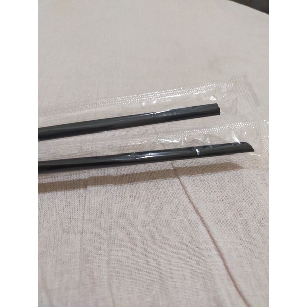 pipet hitam steril Boba ukuran 6"