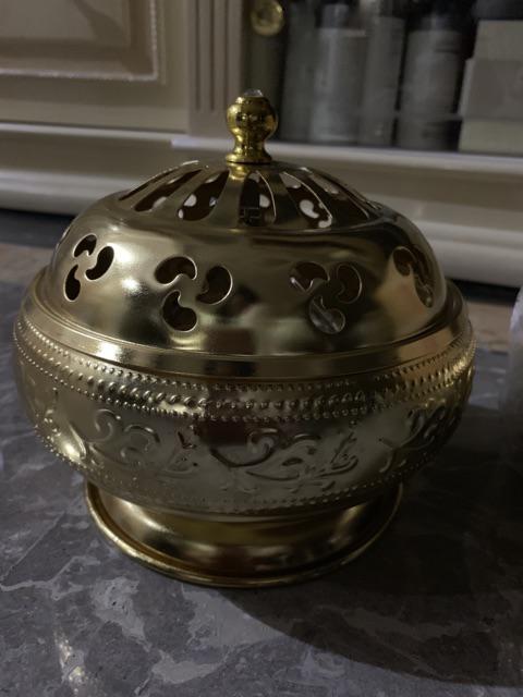 Hiolo Hio Lingkar Tempat Bakar Dupa Lingkar Gold 24 Jam Plus Tutup