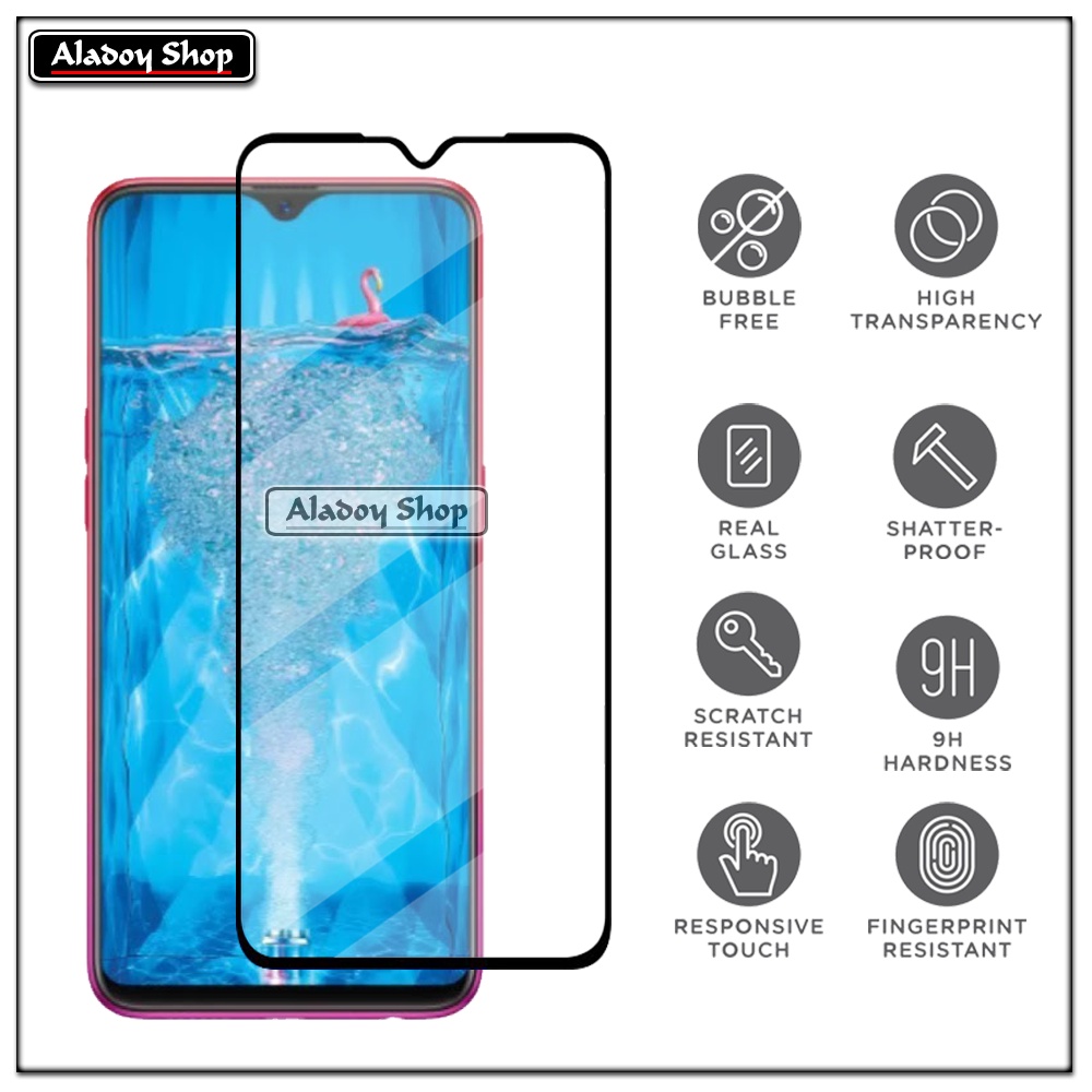 Case Oppo F9 Armor Fushion Transparent Casing + Tempered Glass Full Layar dan Skin Carbon