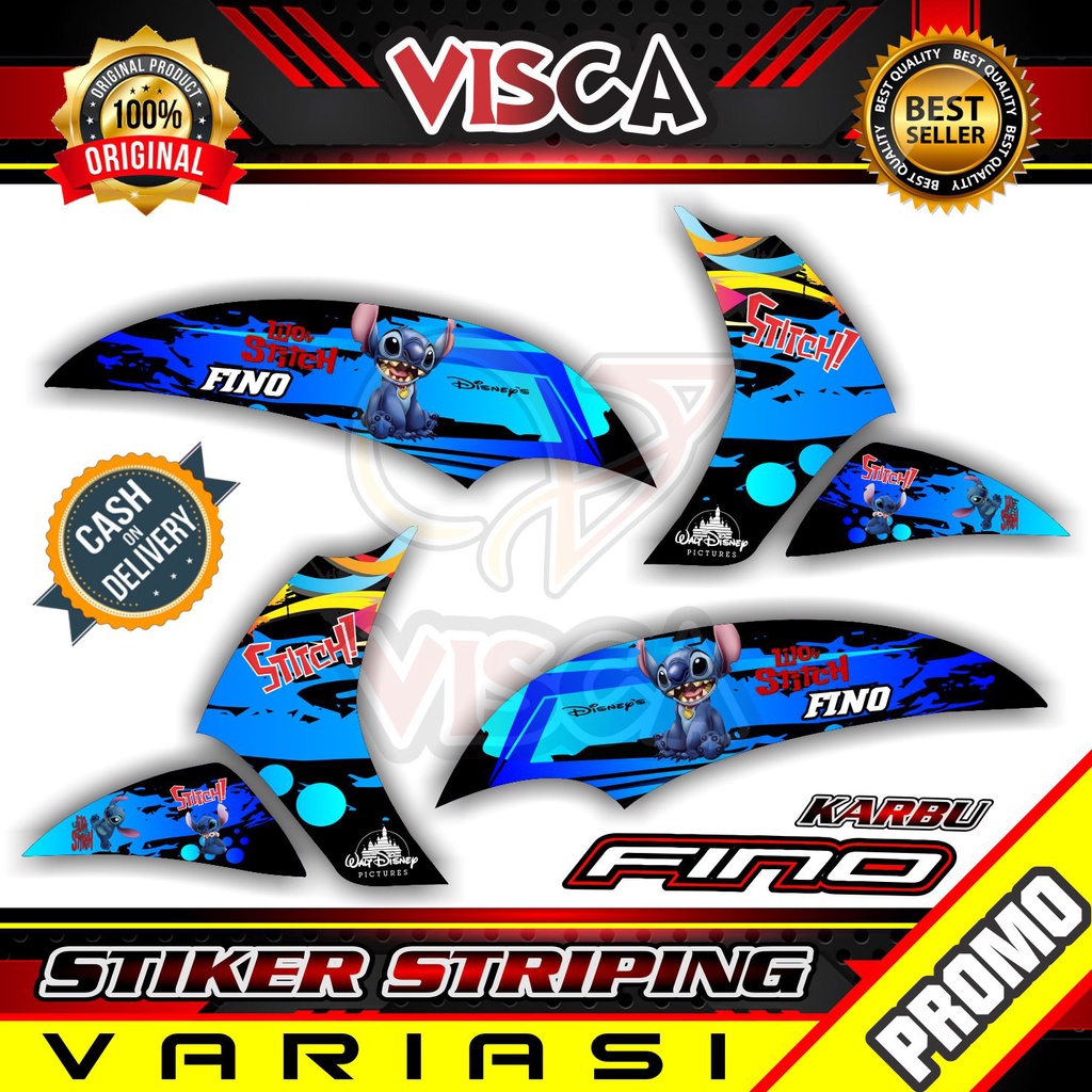 Striping Fino Karbu Variasi - Stiker Sticker Striping Variasi Lis Yamaha Fino Karbu - Striping Holog