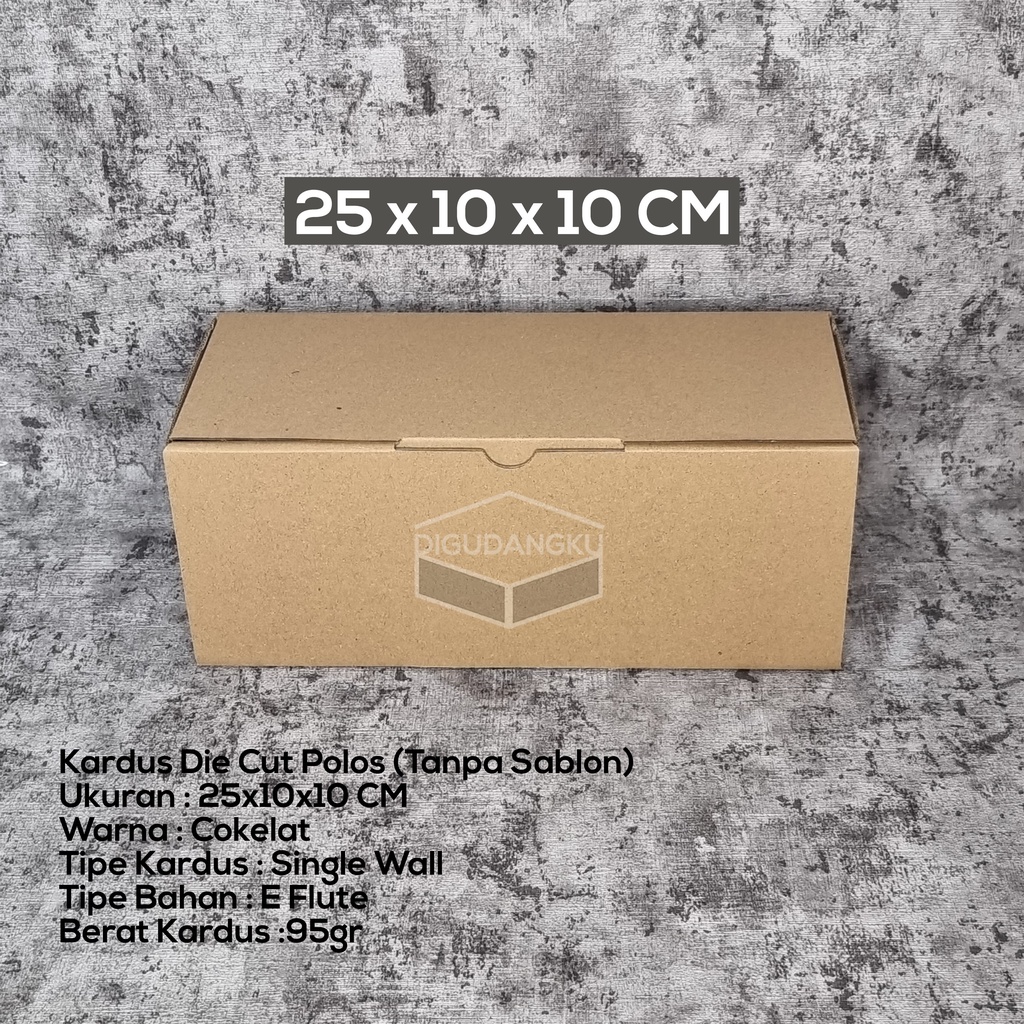 

PAKET Kardus Die Cut Box 25x10x10 cm (Isi 10) | Kotak Kado / Kotak Hampers Box Packaging Model Pizza Box Digudangku