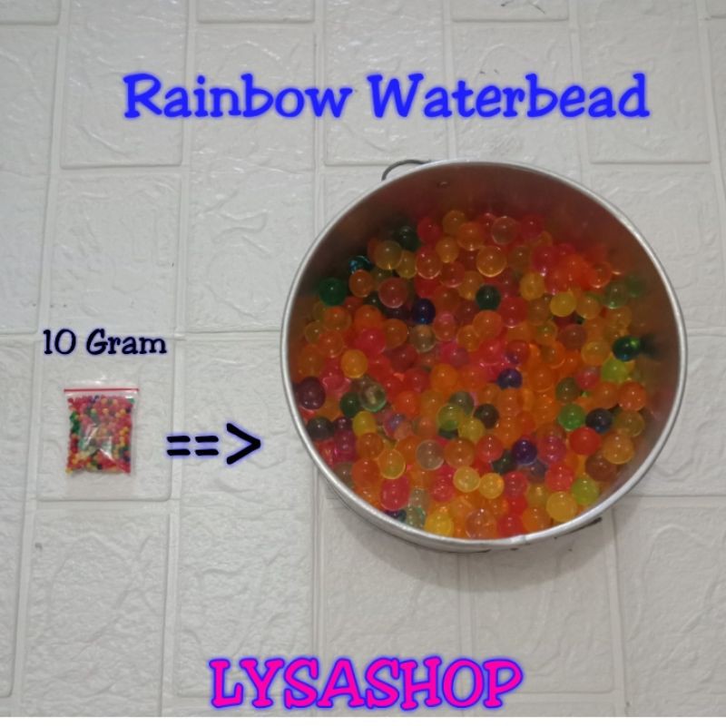LYSASHOP - MAINAN EDUKASI ANAK RAINBOW WATERBEADS BOLA JELLY/WATERBEAD WATER BEADS WATER BEAD(10Grm)-2