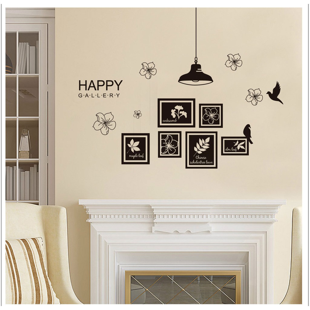 RELIZA WALL STICKER / STIKER DINDING FRAME BINGKAI FOTO HITAM LAMPU DAPUR KITCHEN JM7193