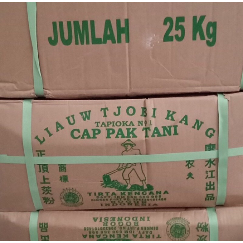 

sagu tani tepung tapioka liauw tjoei kang 1dus 25kg grab gojek