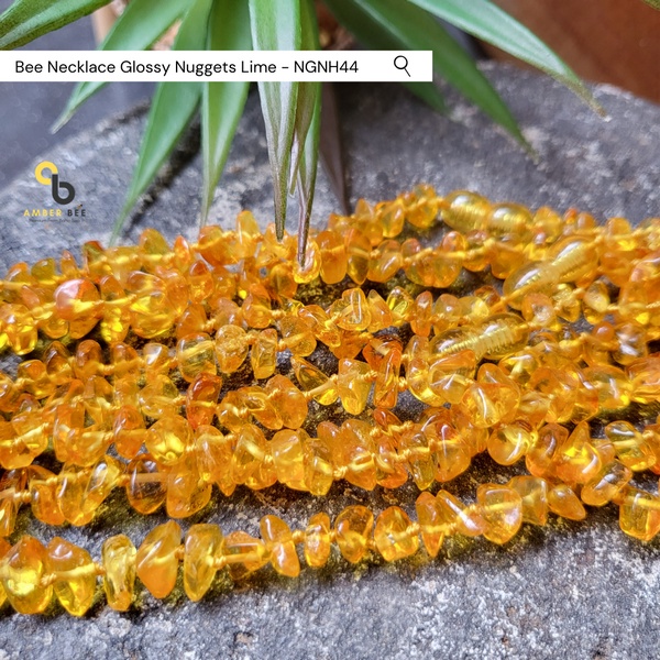 Kalung Amber Pereda Nyeri Tumbuh Gigi Anak Premium Baltic Nuggets By Amber Bee NGN44