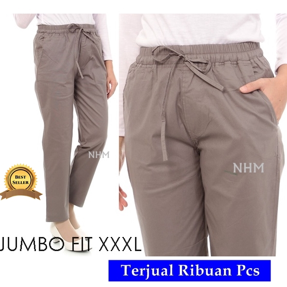 NHM Celana JUMBO BAGGY, Celana Panjang Wanita Baggy