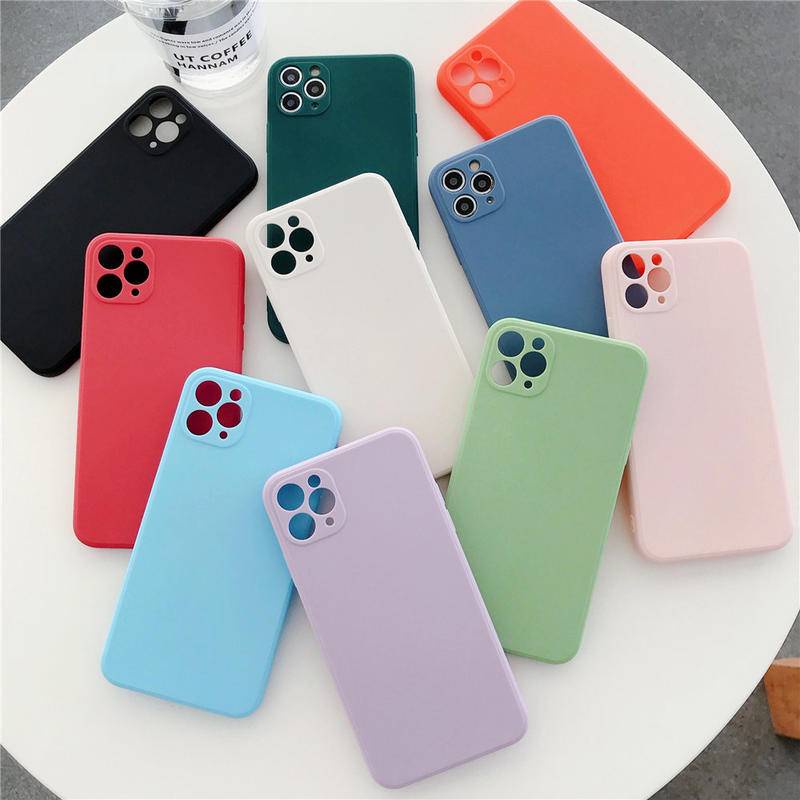 Soft Case TPU Warna Permen Polos Cover iPhone 13 12 11 Pro MAX Mini X XS MAX XR Se 2022 2020 6 6S 7 8 Plus