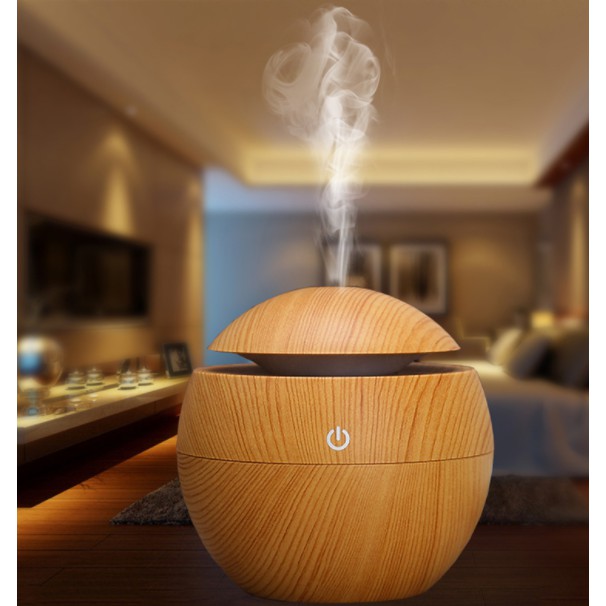 Taffware Aromatherapy Air Humidifier Desain Kayu - HUMI H41 - Yellow