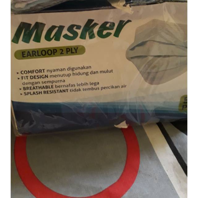 Masker earloop 3 ply