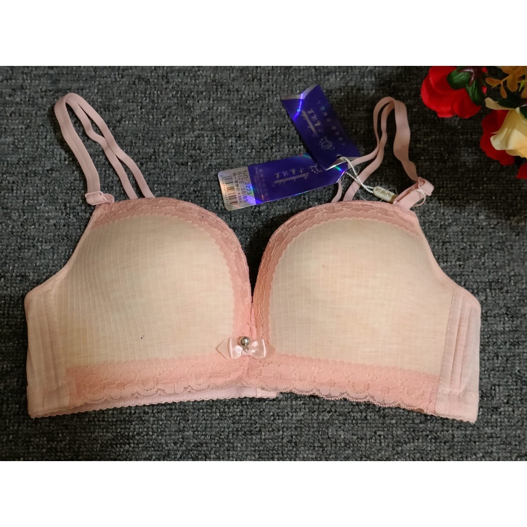 BRA/ BH WANITA 2223# TIDAK ADA KAWAT, BUSA SEDANG SIZE 34-38