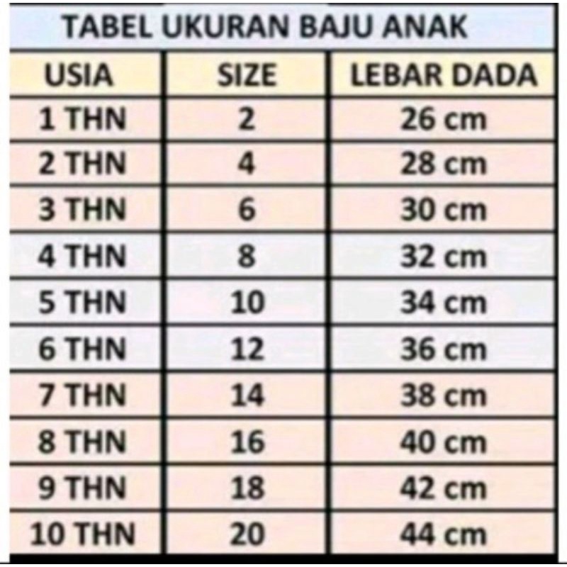 stelan chinphu lengkong jaya anak cewek usia 1 sampai 10 tahun